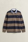 Gant Chambray Stripe Heavy Rugger Twill Collar Trui Faded Taupe