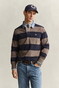 Gant Chambray Stripe Heavy Rugger Twill Collar Trui Faded Taupe