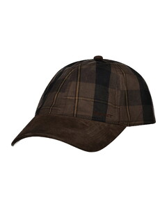 Gant Checked Waxed Cap Faded Taupe