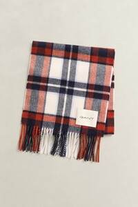 Gant Checked Wool Scarf Cream