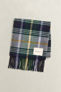 Gant Checked Wool Scarf Sjaal Marine