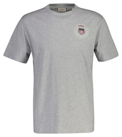 Gant Circle Chest Graphic Short Sleeve Crew Neck T-Shirt Grey Melange
