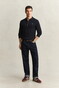 Gant Classic Cable Knit Organic Cotton Polo Collar Trui Avond Blauw