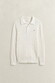 Gant Classic Cable Knit Organic Cotton Polo Collar Trui Cream