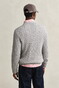 Gant Classic Cable Knit Organic Cotton Polo Collar Trui Grijs Melange