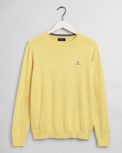 Gant Classic Cotton Crew Pullover Brimstone Yellow Melange