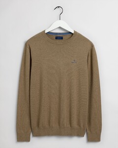 Gant Classic Cotton Crew Trui Aloe Green Melange