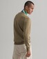 Gant Classic Cotton Crew Trui Aloe Green Melange