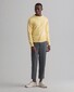Gant Classic Cotton Crew Trui Brimstone Yellow Melange