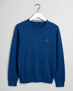 Gant Classic Cotton Crew Trui Dark Jeansblue Melange