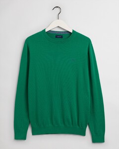 Gant Classic Cotton Crew Trui Lush Green
