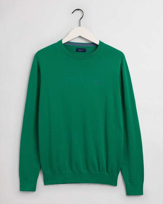 Gant Classic Cotton Crew Trui Lush Green