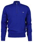 Gant Classic Cotton Half Zip Small Archive Shield Graphic Embroidery Trui Blauw