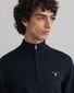 Gant Classic Cotton Half Zip Trui Avond Blauw