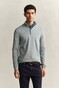 Gant Classic Cotton Half Zip Trui Ceramic Grey