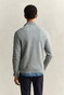 Gant Classic Cotton Half Zip Trui Ceramic Grey