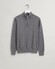 Gant Classic Cotton Half Zip Trui Dark Grey Melange