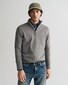 Gant Classic Cotton Half Zip Trui Dark Grey Melange
