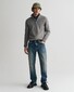 Gant Classic Cotton Half Zip Trui Dark Grey Melange