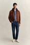 Gant Classic Cotton Half Zip Trui Denim Blue