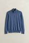 Gant Classic Cotton Half Zip Trui Denim Blue