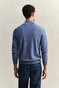 Gant Classic Cotton Half Zip Trui Denim Blue