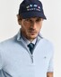 Gant Classic Cotton Half Zip Trui Fresh Blue