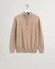 Gant Classic Cotton Half Zip Trui Khaki Melange