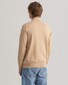Gant Classic Cotton Half Zip Trui Khaki Melange