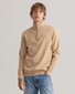 Gant Classic Cotton Half Zip Trui Khaki Melange