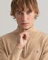 Gant Classic Cotton Half Zip Trui Khaki Melange