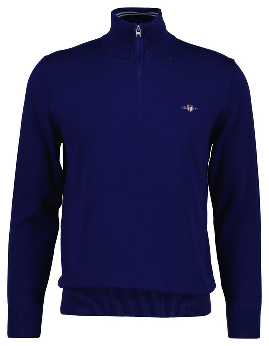 Gant Classic Cotton Half Zip Trui Rich Navy