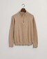 Gant Classic Cotton Half Zip Trui Zand Melange