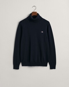 Gant Classic Cotton Rollneck Pullover Evening Blue