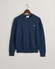 Gant Classic Cotton Ronde Hals Trui Dark Jeansblue Melange