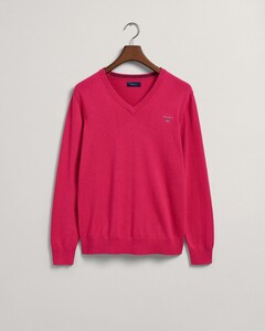 Gant Classic Cotton V-Hals Trui Cyklamen Melange