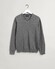 Gant Classic Cotton V-Hals Trui Dark Grey Melange