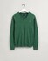 Gant Classic Cotton V-Hals Trui Kelly Green Melange