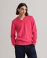 Gant Classic Cotton V-Hals Trui Roze Melange