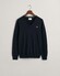 Gant Classic Cotton V-Neck Trui Avond Blauw