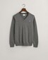 Gant Classic Cotton V-Neck Trui Dark Grey Melange