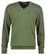 Gant Classic Cotton V-Neck Trui Dry Herb Green