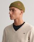 Gant Classic Cotton V-Neck Trui Licht Beige Melange