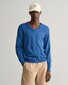 Gant Classic Cotton V-Neck Trui Rich Blue