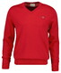 Gant Classic Cotton V-Neck Trui Rose Red