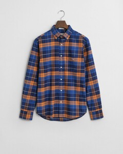 Gant Classic Oxford Bold Check Overhemd Orange Bronze