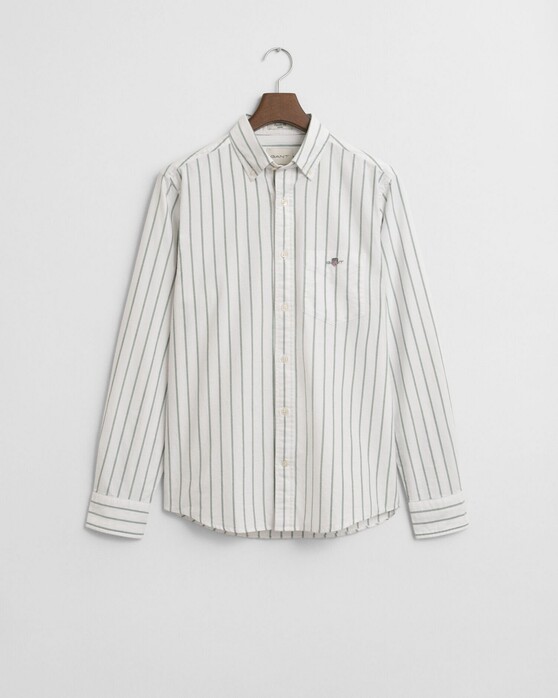 Gant Classic Oxford Stripe Button-Down Overhemd Forest Green