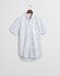 Gant Classic Oxford Stripe Button-Down Short Sleeve Overhemd Licht Blauw