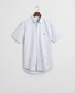 Gant Classic Oxford Stripe Button-Down Short Sleeve Overhemd Licht Blauw