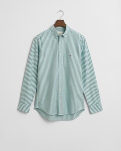 Gant Classic Oxford Stripe Overhemd Diep Groen